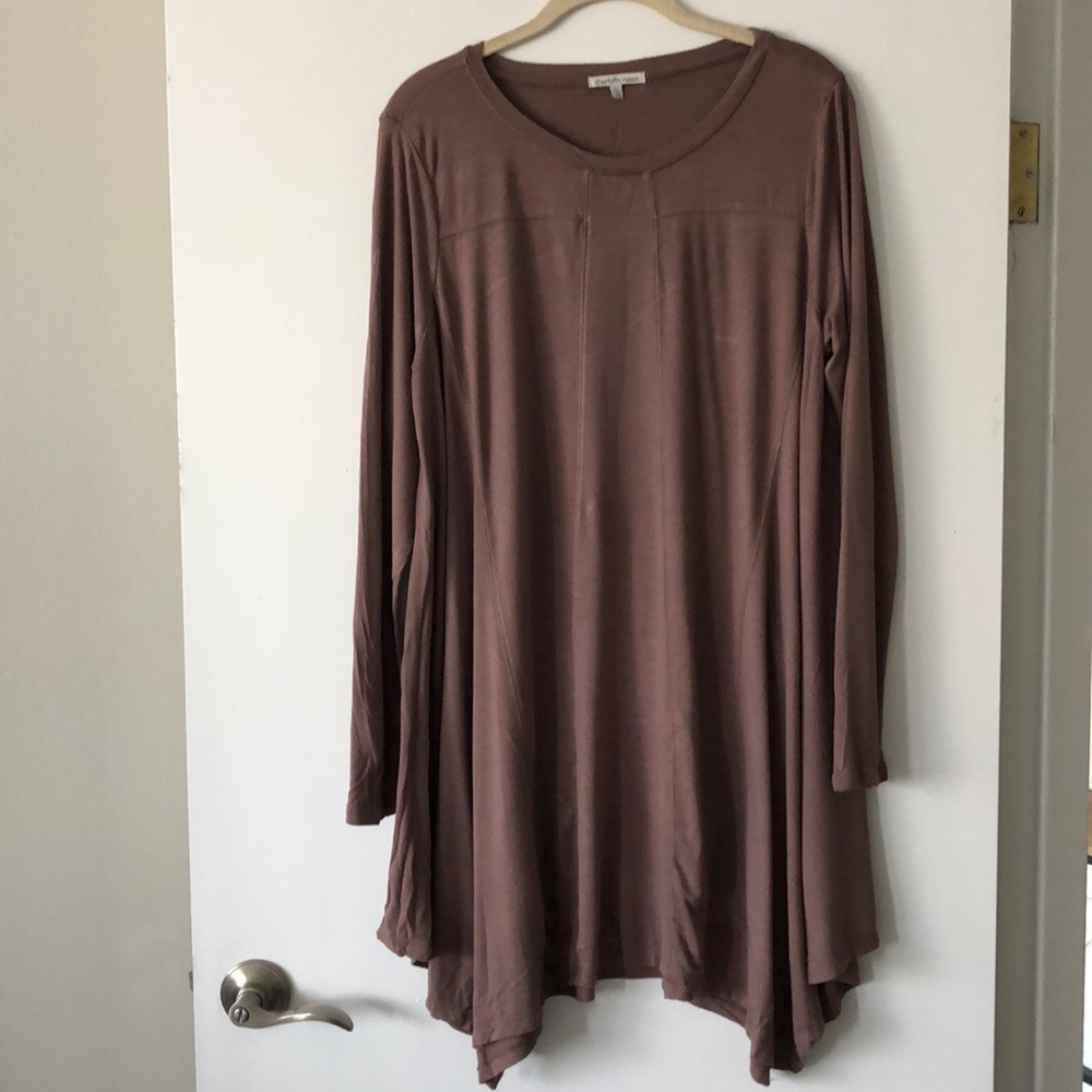 Charlotte Russe Purple Long Sleeved Dress